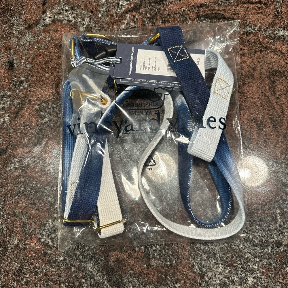 NWT Vineyard Vines Ombré Dog Harness